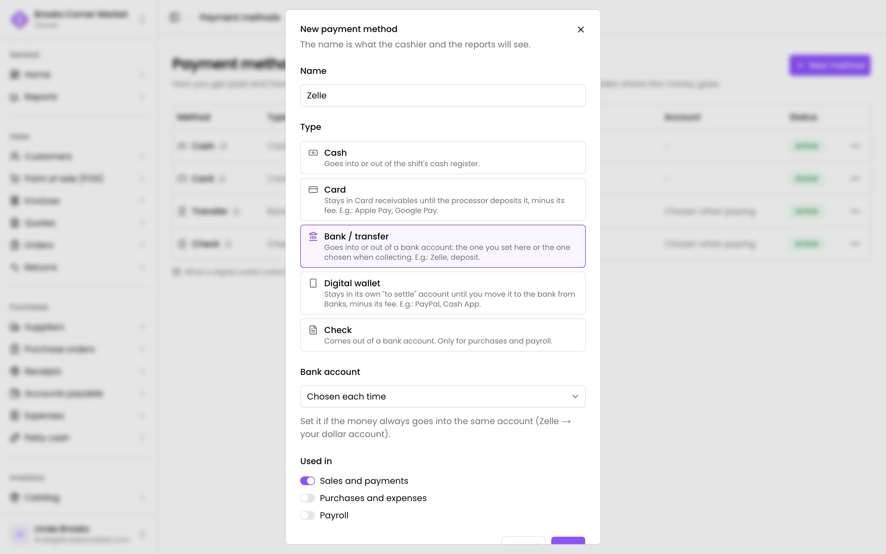 A new payment method: Zelle, of the bank or transfer type
