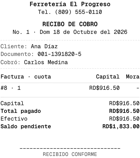El recibo de cobro: lo pagado y lo que se sigue debiendo