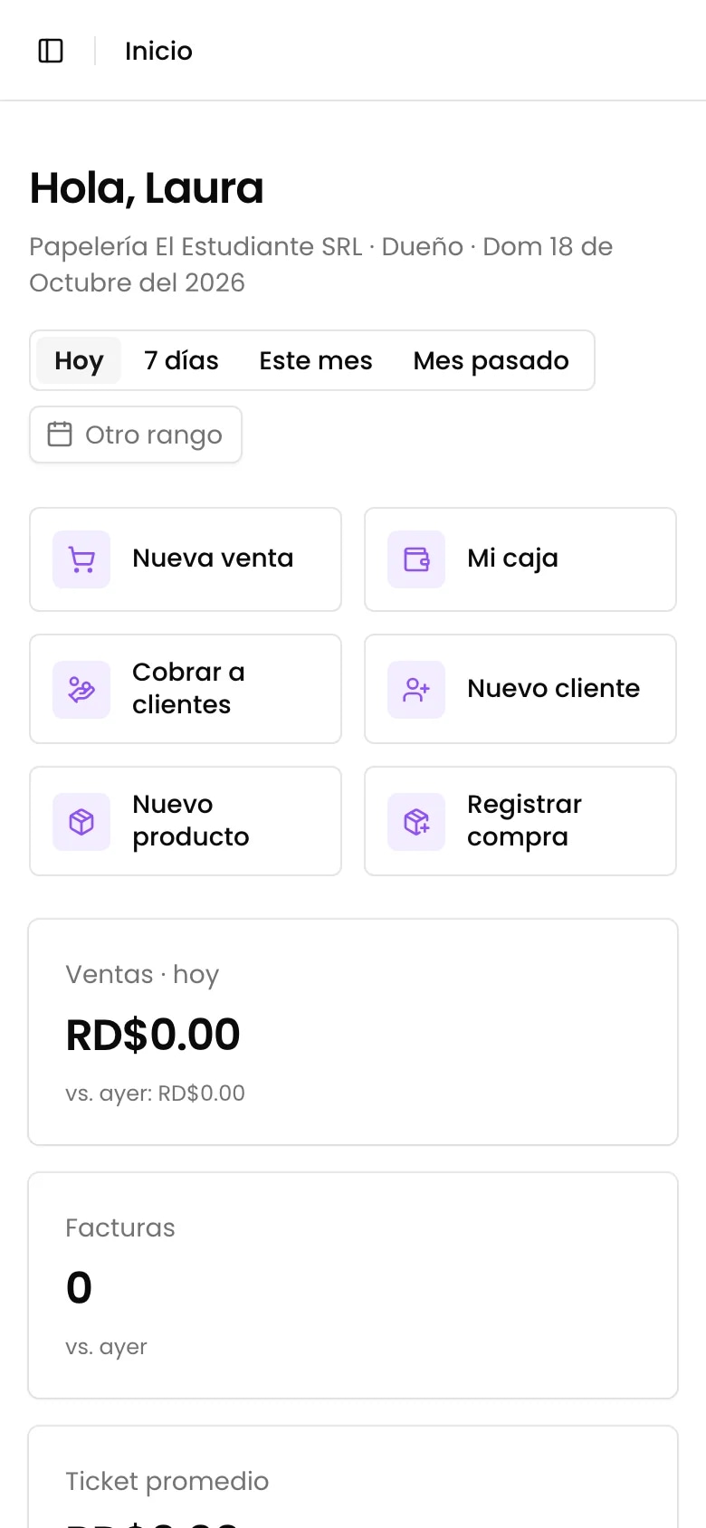La pantalla de Inicio en un celular