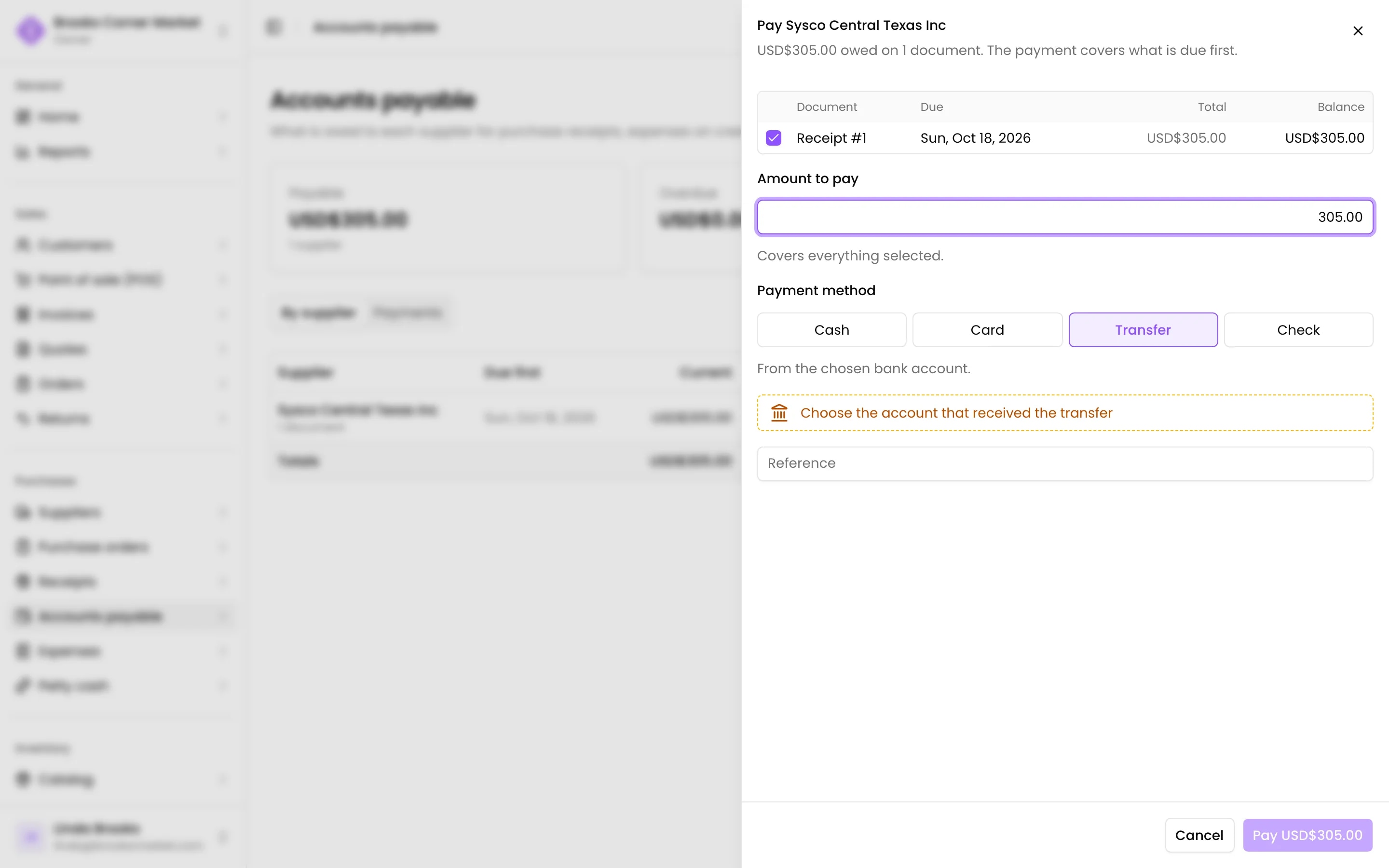 Paying a supplier: the documents, the amount and the payment method